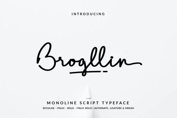 Brogllin Font by Dicubit — Script Handwritten Font