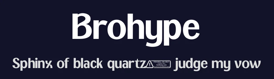 Brohype by Kong Font — Sans Serif Font — thumbnail 2