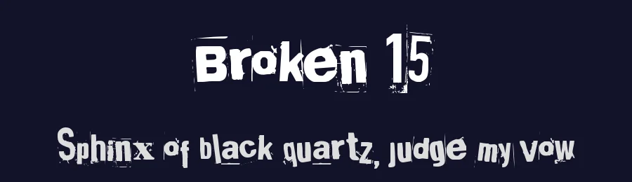 Broken 15 by Misprinted Type — Decorative Font — thumbnail 2