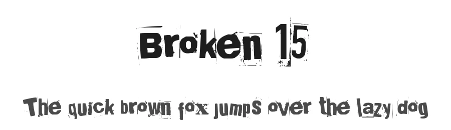Broken 15 by Misprinted Type — Decorative Font