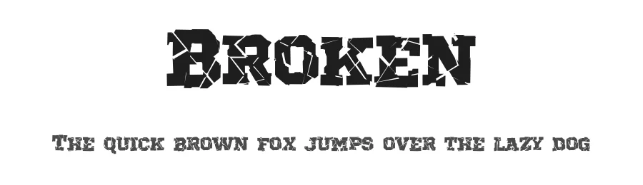Broken by Picatype Design Studio — Decorative Font