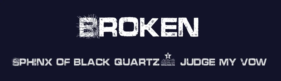 Broken by Billy Argel Fonts ® — Decorative Font — thumbnail 2