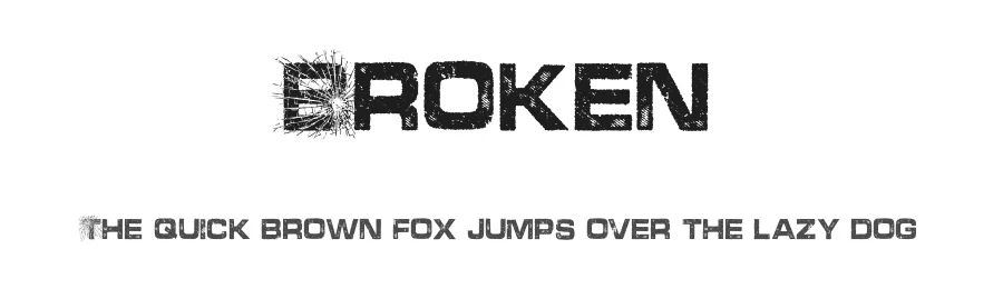 Broken by Billy Argel Fonts ยฎ โ Decorative Font