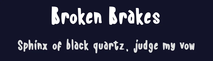Broken Brakes by Kurnia Setyadi — Decorative Font — thumbnail 2