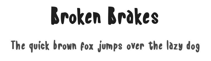 Broken Brakes by Kurnia Setyadi — Decorative Font