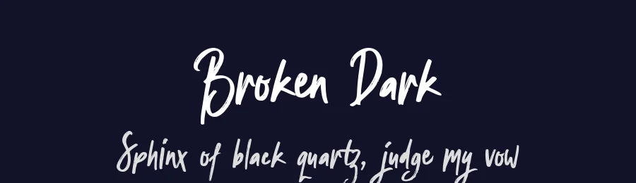 Broken Dark by QueenType — Script Handwritten Font — thumbnail 2