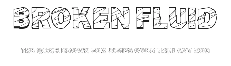 Broken Fluid by Qkila — Decorative Font