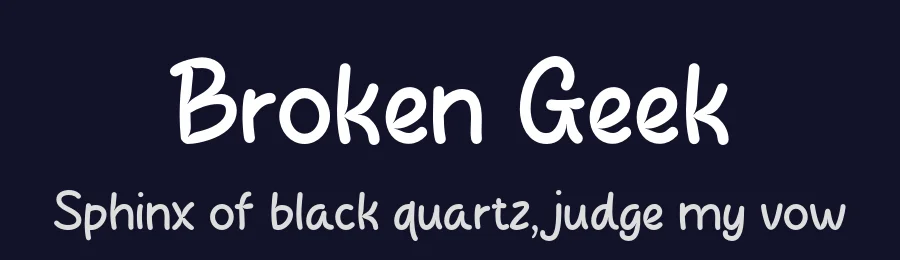 Broken Geek by MJType — Script Handwritten Font — thumbnail 2