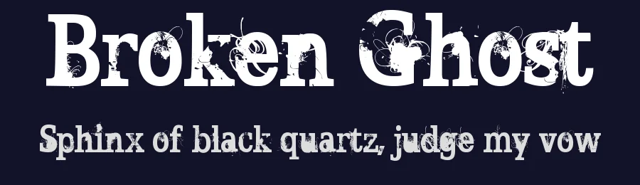 Broken Ghost by Segments Design (aka Last Soundtrack) — Decorative Font — thumbnail 2