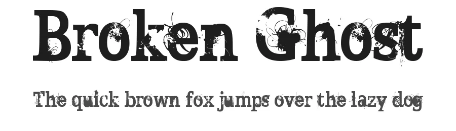 Broken Ghost by Segments Design (aka Last Soundtrack) — Decorative Font