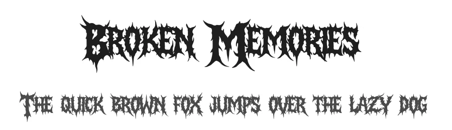 Broken Memories by Muhammad Yafinuha — Blackletter Font