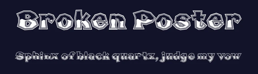 Broken Poster by Fontry — Decorative Font — thumbnail 2