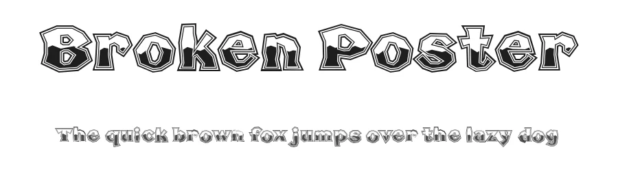 Broken Poster by Fontry — Decorative Font