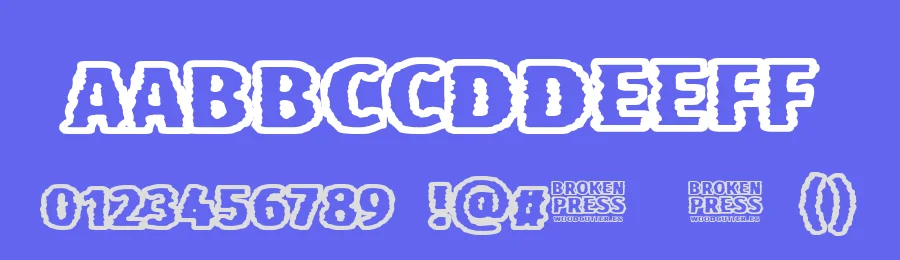 Broken Press by Woodcutter — Decorative Font — thumbnail 3