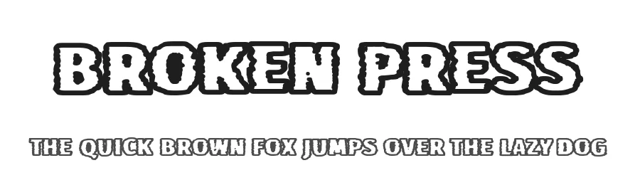 Broken Press by Woodcutter — Decorative Font