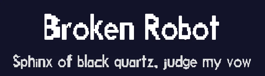Broken Robot by Yellowyellow — Display Font — thumbnail 2