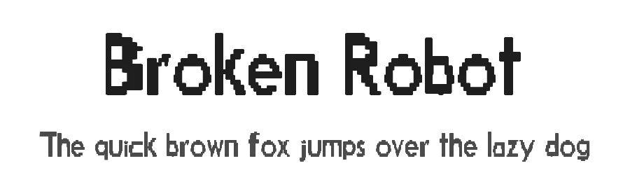 Broken Robot by Yellowyellow — Display Font