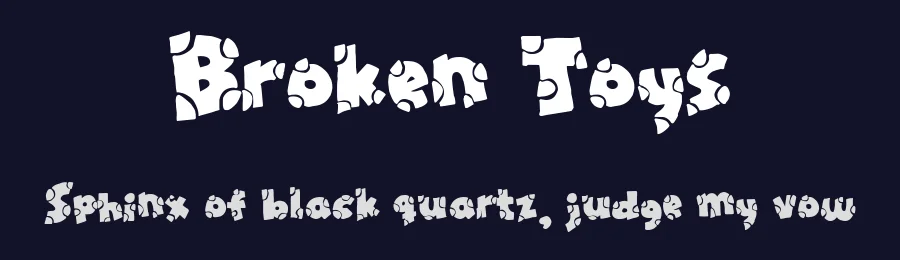 Broken Toys by Pizzadude — Decorative Font — thumbnail 2