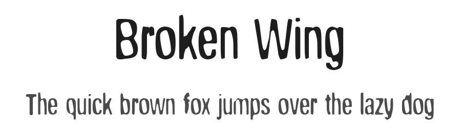 Broken Wing by ChannelZero — Decorative Font