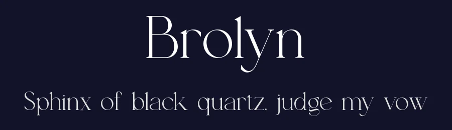 Brolyn by Slide Shoot Type — Serif Font — thumbnail 2