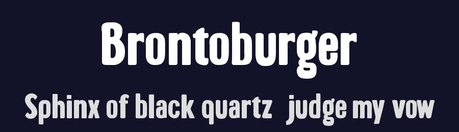 Brontoburger by Sharkshock — Decorative Font — thumbnail 2