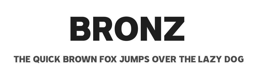 Bronz by Kong Font — Sans Serif Font