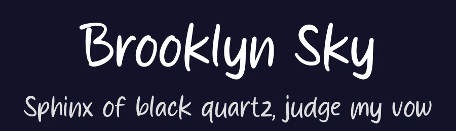 Brooklyn Sky by MJType — Script Handwritten Font — thumbnail 2
