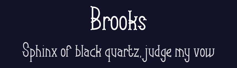 Brooks by Edy Bagus — Decorative Font — thumbnail 2