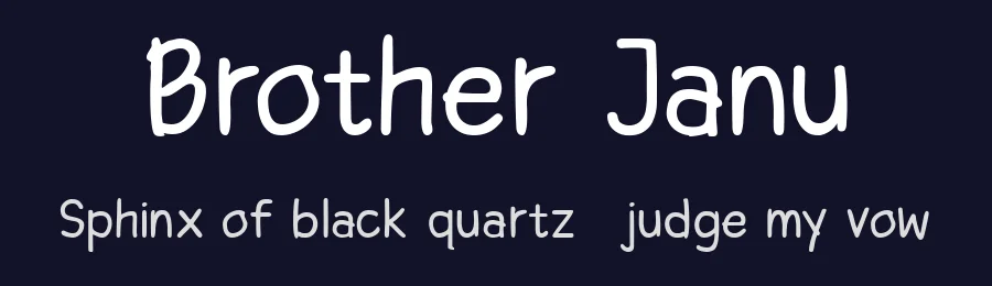 Brother Janu by inst.ink!type — Decorative Font — thumbnail 2