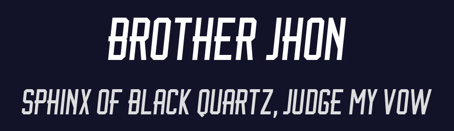 Brother Jhon by Opentypes — Decorative Font — thumbnail 2