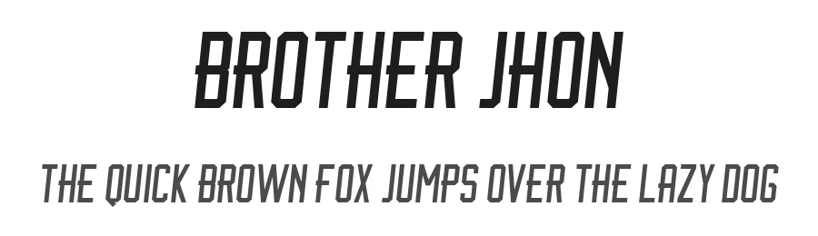 Brother Jhon by Opentypes — Decorative Font