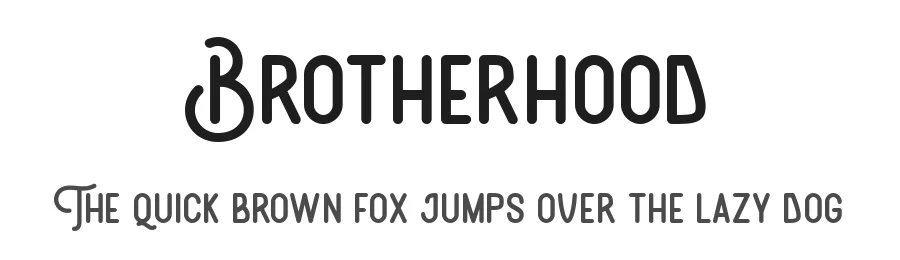 Brotherhood by Dharmas Foundry — Decorative Font