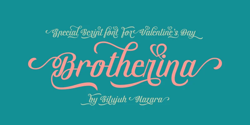 Brotherina Font by Situjuh β Script Handwritten Font