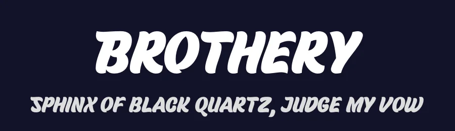 Brothery by Almarkhatype — Decorative Font — thumbnail 2