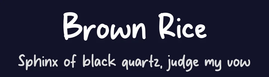 Brown Rice by MJType — Script Handwritten Font — thumbnail 2