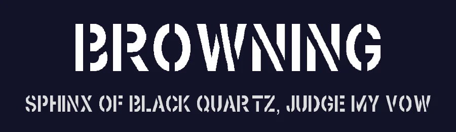 Browning by Liberator Crew — Dingbats Font — thumbnail 2