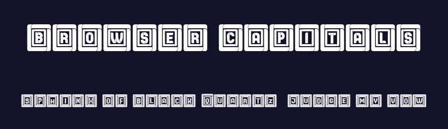 Browser Capitals by Vladimir Nikolic — Decorative Font — thumbnail 2