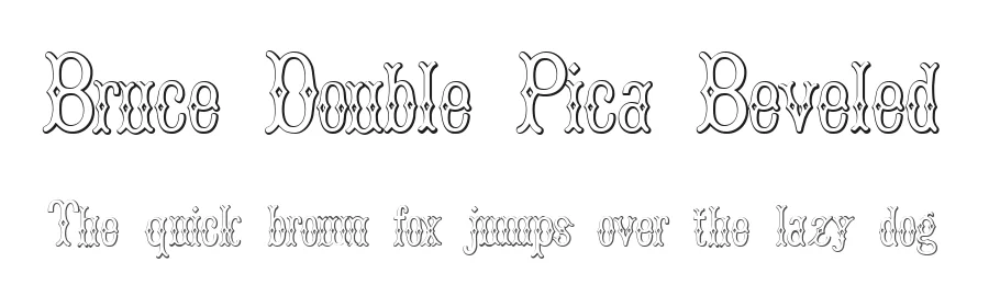 Bruce Double Pica Beveled