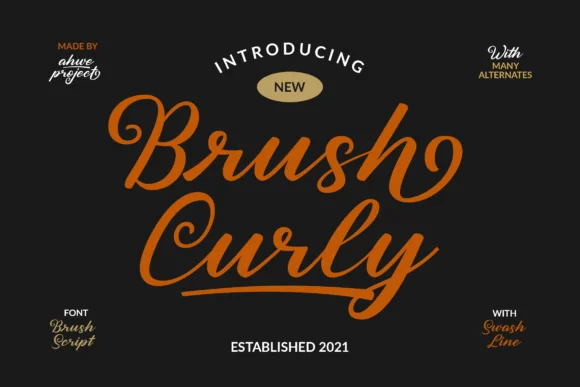 Brush Curly Font by ahweproject — Script Handwritten Font