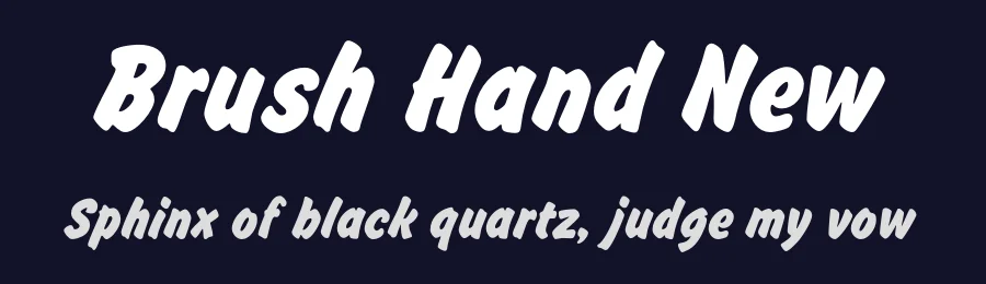 Brush Hand New by K-Type — Script Handwritten Font — thumbnail 2