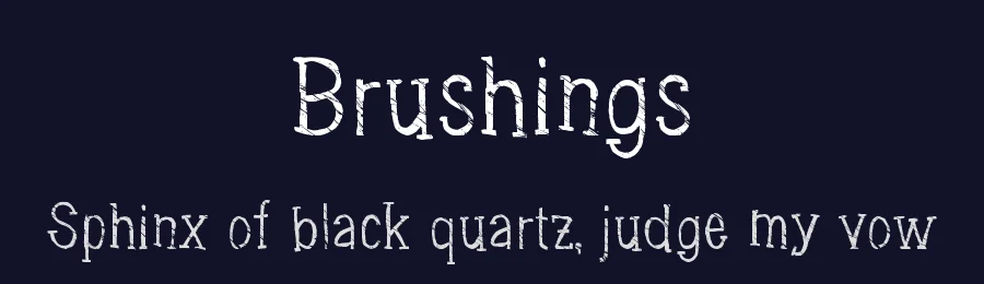 Brushings by Xerographer Fonts — Decorative Font — thumbnail 2