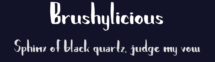Brushylicious by Pollux of Geminorum — Decorative Font — thumbnail 2