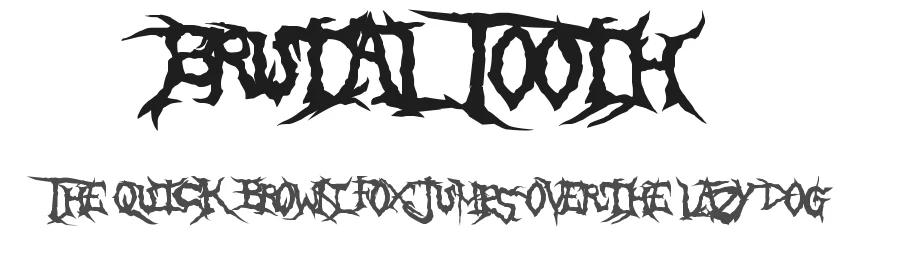 Brutal Tooth by Kirk Shelton β Decorative Font