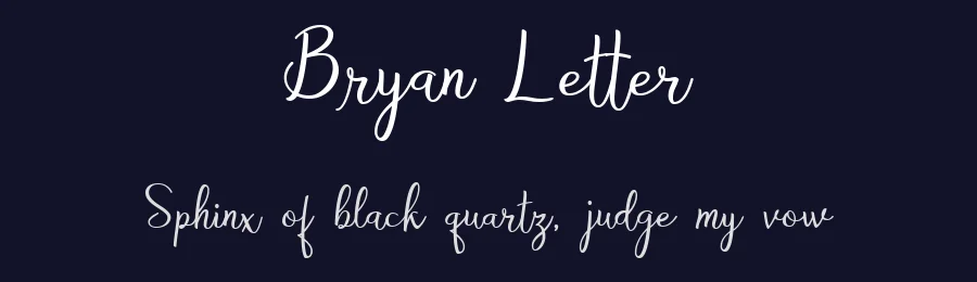 Bryan Letter by Pollux of Geminorum — Script Handwritten Font — thumbnail 2