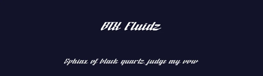 BTX Fluidz by Betwixt  Designs — Decorative Font — thumbnail 2