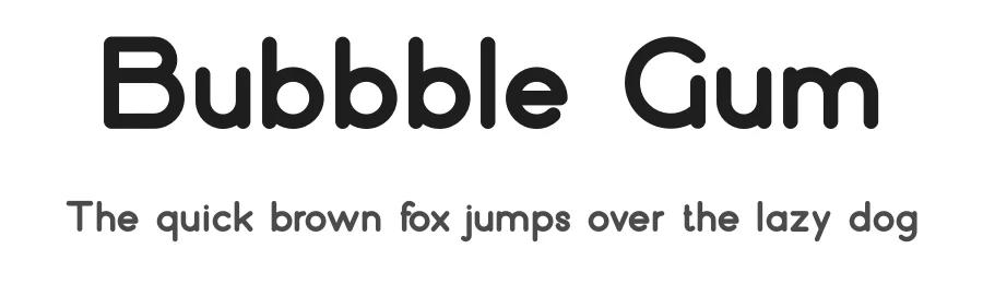 Bubbble Gum by VPcreativeshop — Sans Serif Font