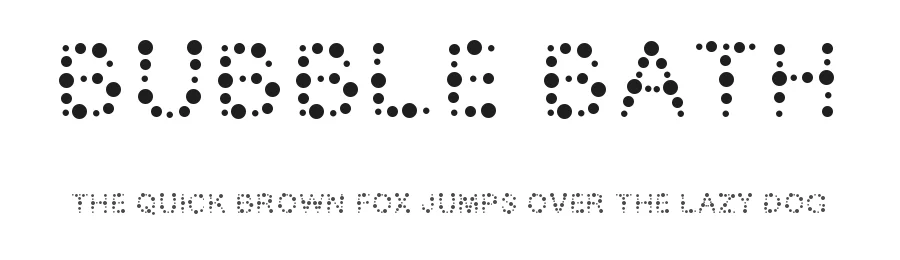Bubble Bath by Vanessa Bays — Decorative Font
