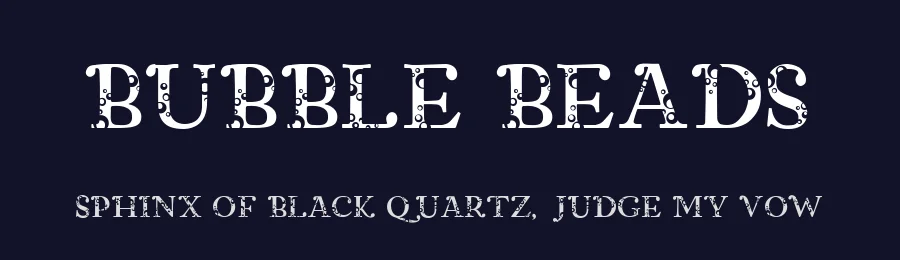 Bubble Beads by Judith Tan — Decorative Font — thumbnail 2