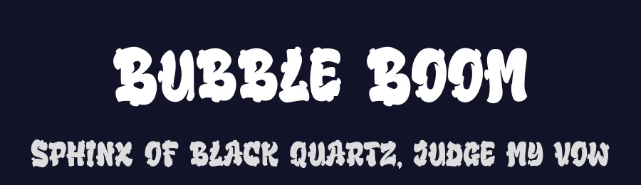Bubble Boom by Blankids — Decorative Font — thumbnail 2