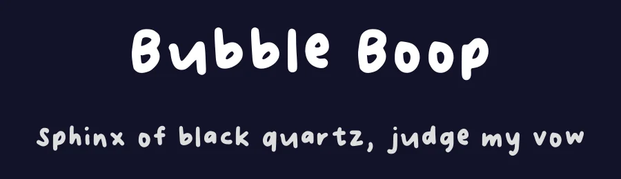 Bubble Boop by Betina Patricia Belardo — Script Handwritten Font — thumbnail 2